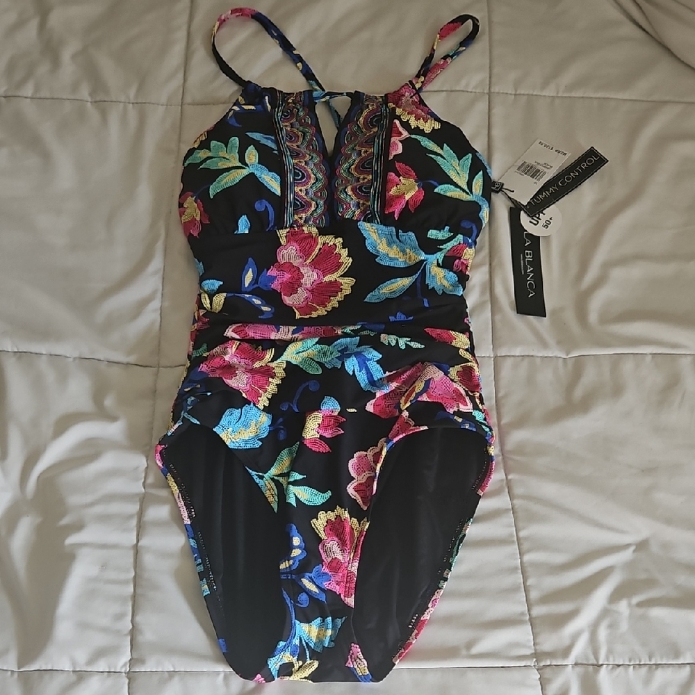 La Blanca Vibrant Floral Kids One Piece